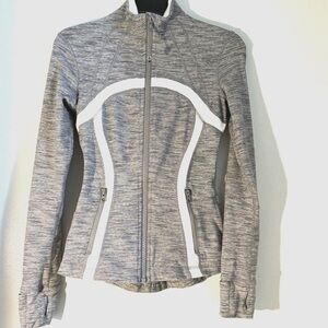 lululemon athletica Gray Utility Jacket with Fitted Design and High Collar